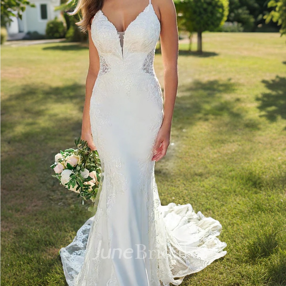 Elegant White Lace Bridal Gown